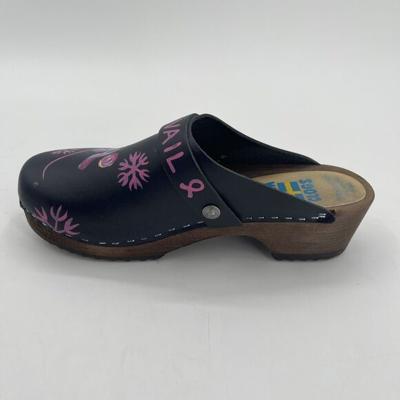 Tessa Clogs Womens EU 38 Pink Vail Breast Cancer Event Colorado Hand Painted - Picture 8 of 10